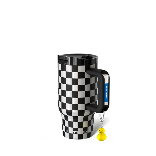 Thicc Buddy 16oz | Black & White Checkered image 1