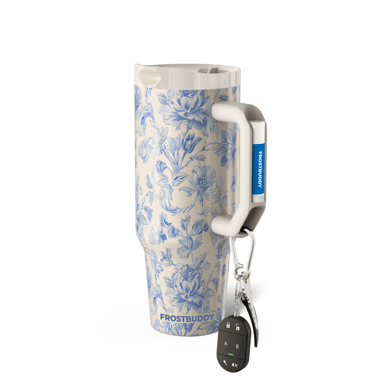 Thicc Buddy 40oz | Blue Floral image 1